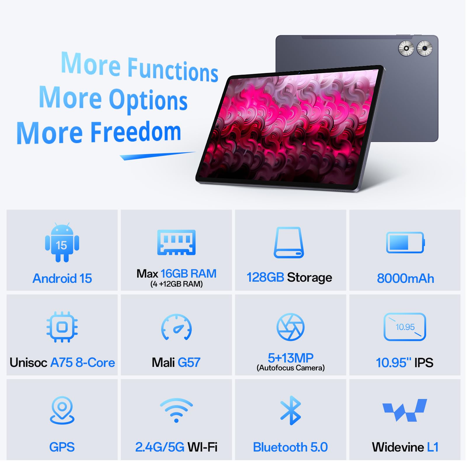 Amazon.com : Android Tablet 11 Inch Android 15 Tablet with Case